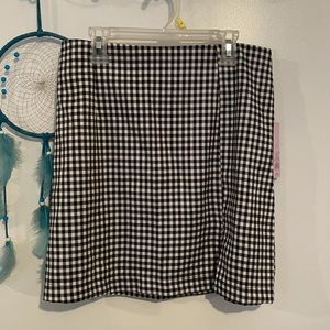 Gingham pencil skirt